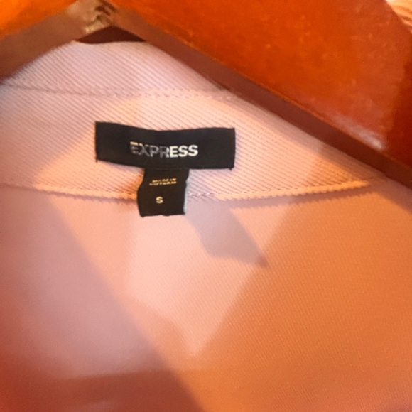 Express Blush Pink Belted Jumpsuit - Picture 4 of 4